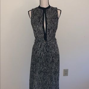 Alice and Olivia Tie Front Maxi Dress
